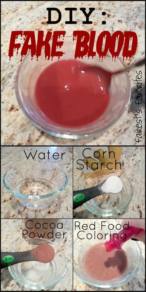 diy fake blood that doesn't stain clothes|blood recipes.